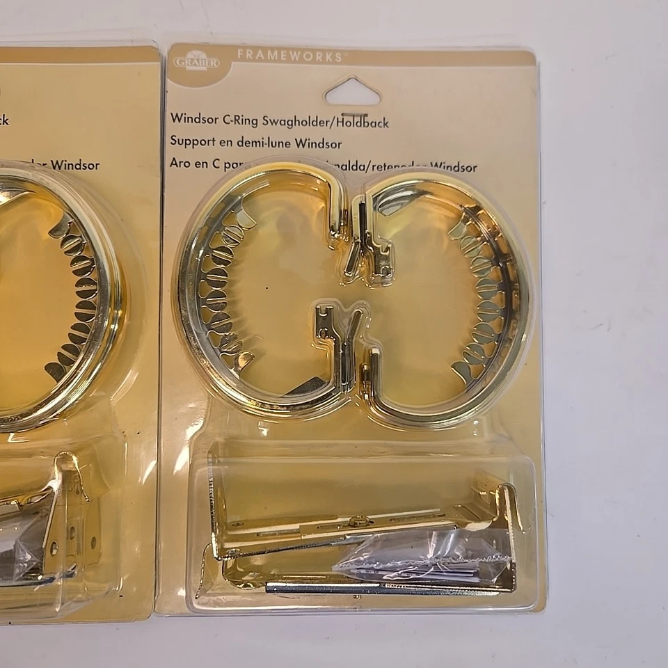 Graber Structures Windsor C-Ring Swag holder curtain drape tieback Holdback X2 - Image 3 of 3