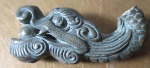 ANTIQUE JAPANESE BRONZE FIGURAL MYTHICAL SPIRITUAL FIGURINE SOME DAMAGE