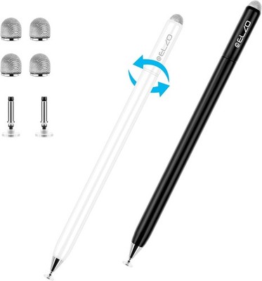 ELZO Tablet Stift für Alle Tablets, 2 in 1 Stylus Pen, 2er Pack Touchscreen