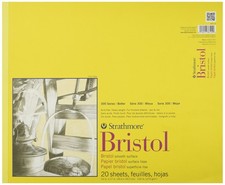 Strathmore 300 Series Bristol Paper Pad, Smooth, Tape Bound, 14x17 inches, 20 Sh
