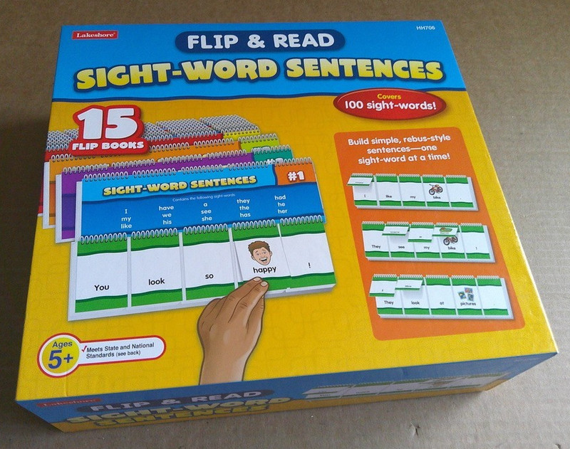 Lakeshore Flip & Read Sight-Word Sentences Set #HH706 Educational Reading Kit
