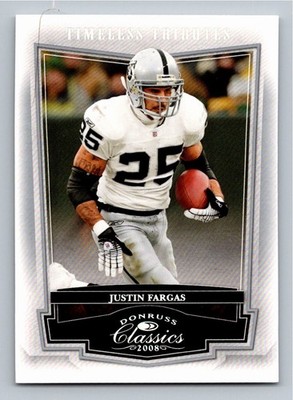 2008 Donruss Classics Timeless Tributes Silver  Justin Fargas 71 082/100