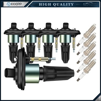 ECCPP 5 For 3.5L L5 Isuzu I-350 Canyon H3 Colorado Ignition Coil & Spark Plug