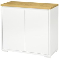 HOMCOM Sideboard Living Room Cabinet with Double Door Cabinet Adjustable Shelf
