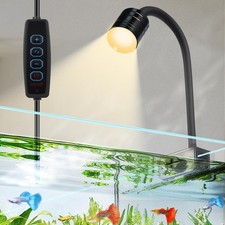 3W LED Aquarium Light with 3 Color Modes Clip On Fish Tank Lamp for Plants,...