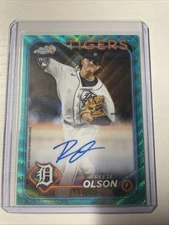 REESE OLSON 2024 TOPPS CHROME ROOKIE AQUA REFRACTOR RC AUTO /199 Q1739