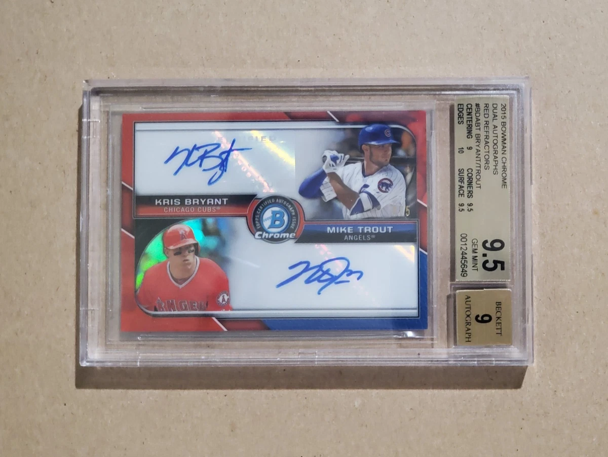Bowman Mike Trout Grade 9.5 Baseball Autographed Sports Trading