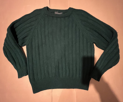 Christopher Hayes Wolle Winter Pullover Vintage Grün XL (46inch Brustumfang)