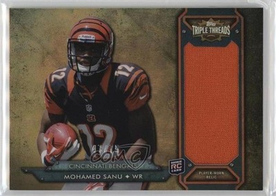 2012 Topps Triple Threads Rookie Jumbo Relic Sepia /75 Mohamed Sanu RC ms9