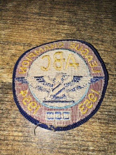 Patch vintage 1953-1954 ABC AMERICAN BOWLING CONGRESS LEAGUE CHAMPION AWARD - Foto 2 di 2