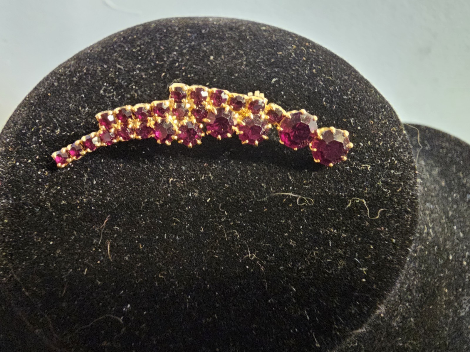 Multiple Stone Red Gemstone Brooch - image 7