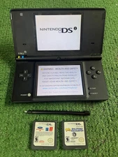 Nintendo DSi Game Console TWL-001 Black w/ 2 Games & Stylus Tested Working READ