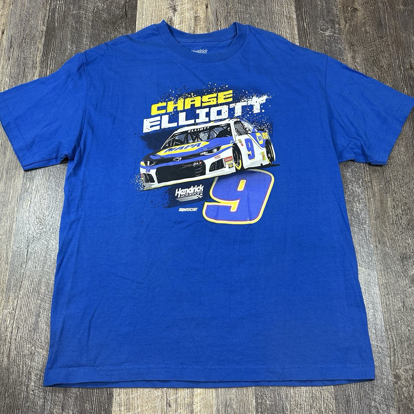 Chase Elliott #9 NAPA Auto Parts Hendrick Motorsports NASCAR T-Shirt Blue Sz XL