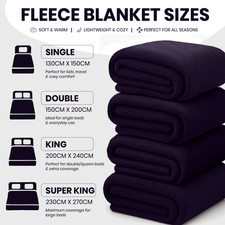 Clearance Sale Extra Large Flannel Fleece Blanket King Size Cozy Bed Sofa Throws