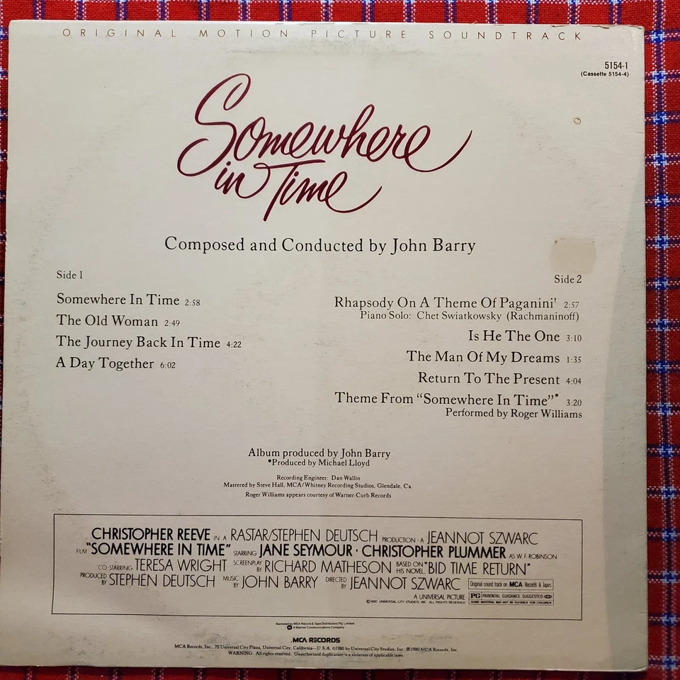 John Barry – Somewhere In Time (OST) - 1980 Aus release - VG/VG - Image 2 of 4