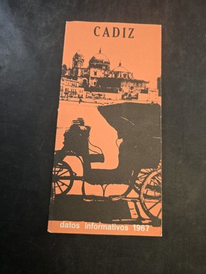 Vintage 1967 Cadiz Spain Fold-Out Tourist Travel Brochure Map