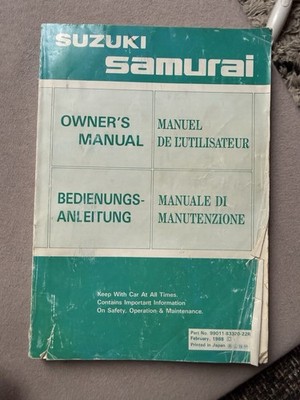 Suzuki Samurai Bedienungsanleitung Owner s Manual original 1988