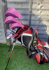 Full Right Handed Ladies Wilson Hope Pink Golf Club Set & Callaway Cart/bag/