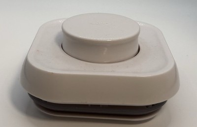 OXO Square Push-Button Storage Lid White Plastic Solid Airtight Seal Kitchen