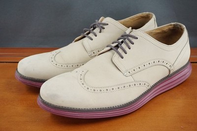 Cole Haan OriginalGrand Wingtip Oxford Shoe Mens 11.5 US Beige Nubuck Lace Up