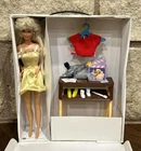 Vintage Barbie Lot Of a Doll, Accessories, a Case And One Piece Of Furniture