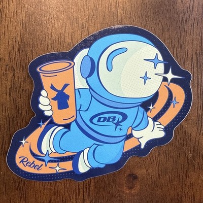 DUTCH Bros GRAND Opening STICKER Collectible LIMITED! Coffee ASTRONAUT REBEL