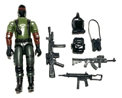 G.I. Joe Black Major Night Force Snake Eyes Commando Complete 3.75 