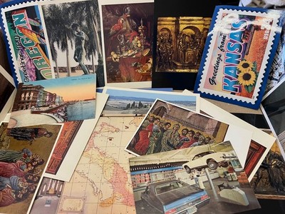 Bulk Lot of 100 Plus Good Postcards (Old & Modern) Random Used & Unused Cards