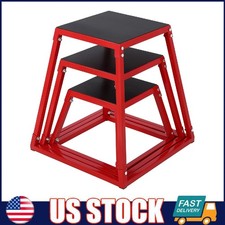 Plyometric Jump Box Set ,12/18/24 Inch Heavy-Duty Steel Jump Plyo Box Training