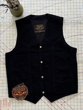 NWT Milwaukee Leather Denim Gun Pocket Vest Mens Size Large Black