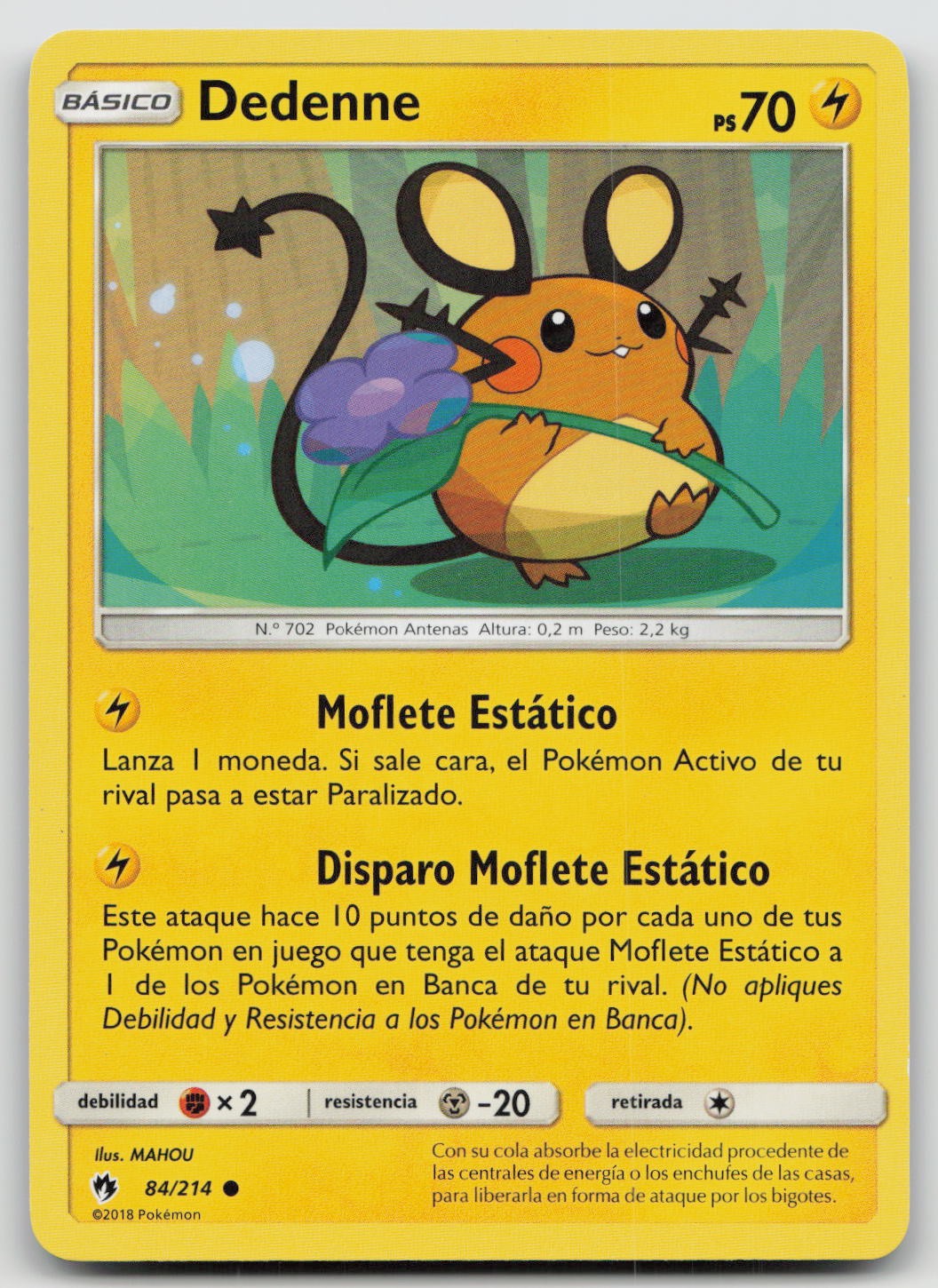 Dedenne 84/214 Common Lost Thunder Pokemon SPANISH NM/LP