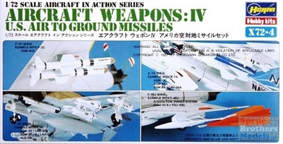 HAS35004 1:72 Hasegawa Aircraft Weapons Set IV - US Air to Ground Missiles