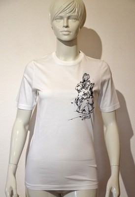 Dsquared2 T-Shirt aus Baumwolle in Weiß mit Hase Größe S
