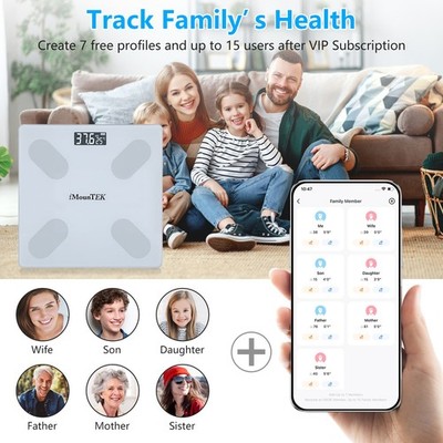 Smart Digital Body Weight Scale BMI Bluetooth Body Fat Analyzer APP LCD Display