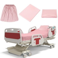 Moukeren 3 Pcs Hospital Bed Sheets for Home Use Extra Long Hospital Bed Fitte...