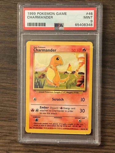 1999 Pokemon Game CHARMANDER 46/102 PSA9 #65408348