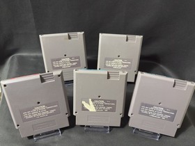 Lot of 5 Original NES Games Simpsons Rocketeer Elevator Action Top Gun PAC-Man