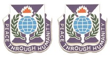 413th CIVIL AFFAIRS BATTALION Distinctive Unit Insignia - Pair