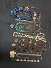 Vintage Costume Jewelry Lot Necklaces Brooches Bracelets Pierced Earrings