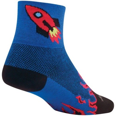 SockGuy Classic Rocket Man Socks - 3 inch, Blue, Large/X-Large ROCKETMAN L
