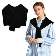 Women's Fashion Knitted Shawl Sweater Shawl Wraps for Women Casual Black