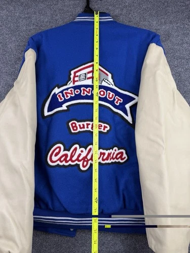VINTAGE 1980s In-N-Out Burger California Varsity Letterman’s Jacket Embroidered  image 8