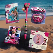 Disney Junior Minnie Mouse Pool Toys-Swim Raft, Mask, Armbands, Blaster Swimmer