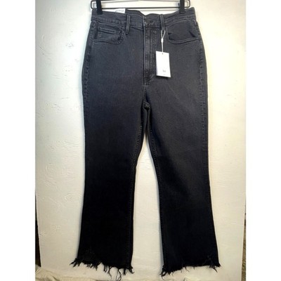 3x1 Empire Crop Flare Black Raw Hem Jeans   Size 30   NWT   MSRP $245
