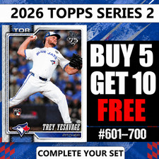 2026 Topps Series 2 Baseball Base Singles #601-700 You Pick Complete Your Set
