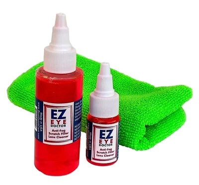 EZ EYE DOCTOR Eyeglass Cleaner Anti Fog Anti Static Kit + Free Cloth