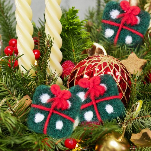 5 Pcs Wolle Filz Geschenkbox Anhänger Hängende Festival-Anhänger Selber Machen - Bild 7 von 12