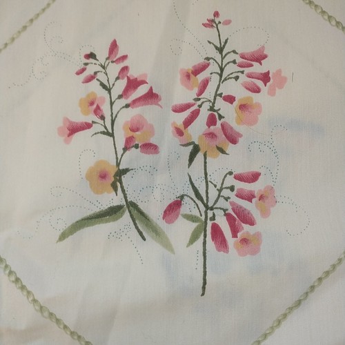 VTF JC Penny Twin Fitted Sheet Only Permanent Press Floral Diamond Cotton Blend - Picture 6 of 10