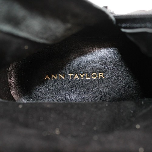 Ann Taylor Sz 5.5 M Amy Black Leather Knee High Full Zip Buckle Riding Boots - Picture 12 of 12