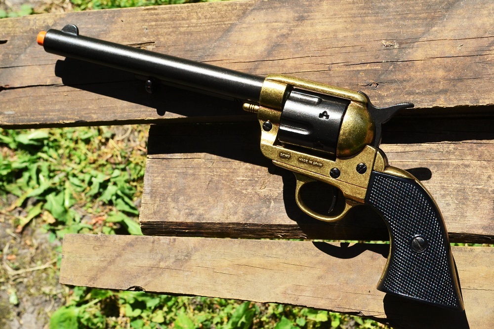 Display M1873 Colt Cavalry 装飾的な金ーリボルバー Display M1873 Colt Cavalry 装飾的な金ーリボルバー